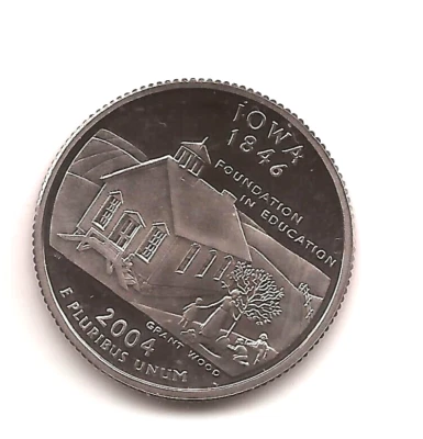 2004-S IOWA DEEP CAMEO QUARTER DOLLAR PROOF, UNC, KM# 358 - Image 1 of 3