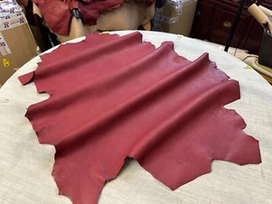 LEATHER skins,hides,,ANILINE ROSY BORDEAUX,,HN881 - Picture 1 of 10