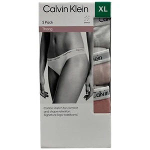 Calvin Klein Women's Cotton Thong Underwear 3 Pack (Size XL) - Picture 1 of 1