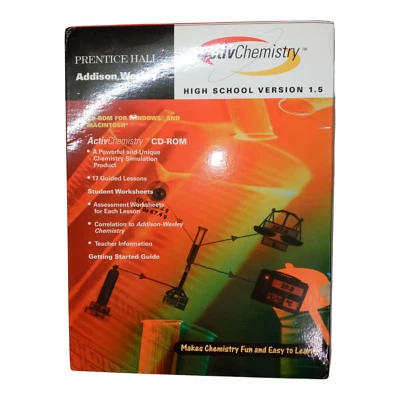 Prentice Hall ActivChemistry HS 1.5 Version CD-Rom 17 Guided Lessons - Image 1 of 4