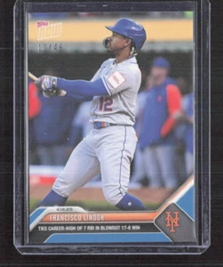 2023 Topps Now #122 Francisco Lindor blu 10/49 - Foto 1 di 2