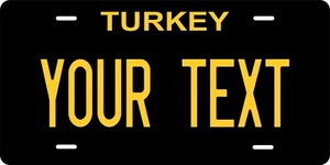 Türkei Schwarz Gelb Europa Personalisierte Nummernschilder Auto Bike Motorrad - Bild 1 von 5