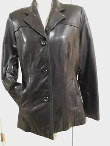 AVANTI New York Women's Black Leather Jacket - Sz M - Picture 1 of 8