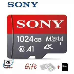 SONY Micro SD Card Mini Memory Card Class 10 1TB U3 4K High Speed - Picture 1 of 6