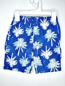 Garanimals Tropical Pull On Chino Shorts Boys Size 6 Blue Elastic Waist - Picture 1 of 4