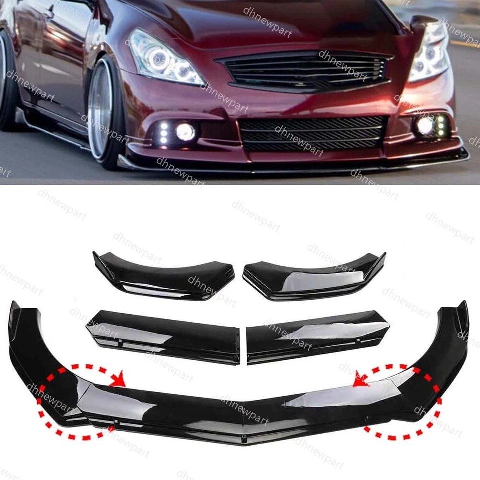 For Infiniti G37 Coupe Sedan Car Front Bumper Lip Splitter Spoiler Body Kit DP — 第 1/4 张图片
