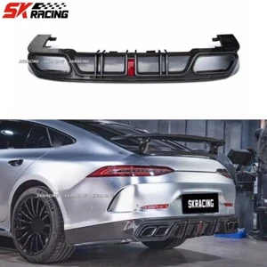 Real Carbon Fiber Rear Lip Bumper Diffuser For 19-23 Mercedes Benz AMG GT43 GT53 - Picture 1 of 22