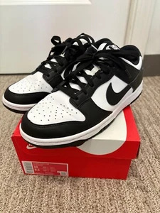 Nike Dunk Low bianco/nero-bianco (Panda) sneaker taglia W10/M8,5 - Foto 1 di 6