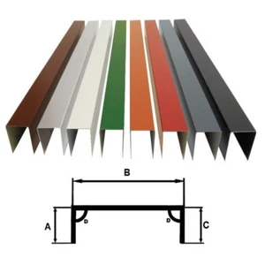 2m Aluminium U-Profil U Winkel Abdeckprofil Blech Leiste BEIDSEITIG FARBIG - Bild 1 von 2