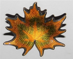 schöne BROSCHE NORWAY Hror Prydz EMAILLE Arbeit 925er Silver Silber 50er Vintage - Bild 1 von 4