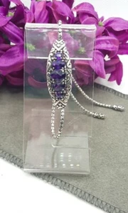 RARE Samuel B Behnam Sterling Silver Amethyst Adjustable Bracelet. STUNNING!!! - Picture 1 of 5