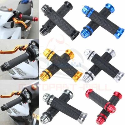 Motorcycle Grips Rubber Gel Hand Grips 1'' 7/8" Handle Bar For Yamaha YZF R1 R6 Foto 1 de 4