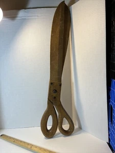 Large Wooden Mid Century Scissors 28” L - Picture 1 of 13