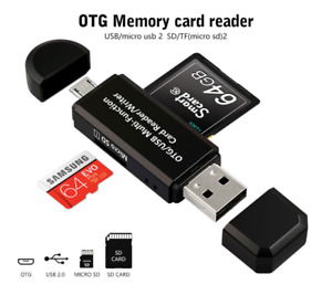 OTG 2.0 Multi Function 4 in 1 USB / SD / Micro SD Memory Card Reader Writer