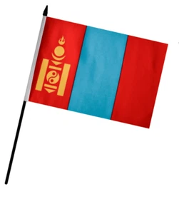 Mongolia Hand Flag (9" x 6") - Picture 1 of 3