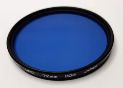 Hoya 72mm HMC 80B Blue Color Conversion Glass Lens Filter 80 B 80-B Multi Coated - Image 1 of 4
