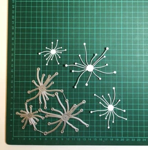 Large 3pcs Decorative Stamens Starbursts Die Set - 3 Sizes - 9.5 X 9.5cm - Picture 1 of 3
