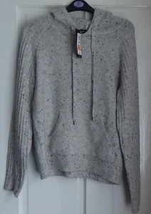 * NEW * ~ Marks and Spencer Grey Speckled Women's Pullover Hoodie M&S - Picture 1 of 7