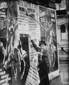 Suffragette Hanging Posters 1915 Vintage 8x10 Reprint Of Old Photo - Picture 1 of 1