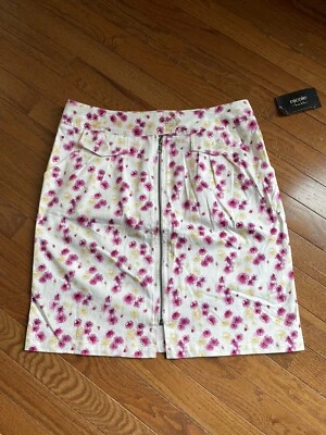 Falda con cremallera floral Nicole Miller ~ 8 ~ nueva con etiquetas Foto 1 de 4