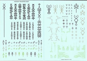 40K Necrons Praetorians/Lychguard Transfers Decal Sheet 1 Sheet - Picture 1 of 1
