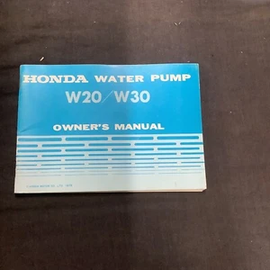OEM Honda W20/W30 Owners Manual - Picture 1 of 6