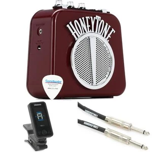 Danelectro Honeytone N-10 Mini Guitar Amp Accessories Bundle - Burgundy - Picture 1 of 1