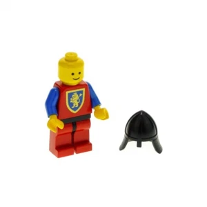 1x LEGO Minifigure Knight Castle Crusader Lion Red Helmet 3844 973px138 cas120 - Picture 1 of 1