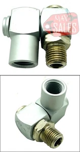 (2) CONECTORES GIRATORIOS DE AIRE DE ALUMINIO INDUSTRIAL ACOPLADOR DE HERRAMIENTAS DE MANGUERA 1/4" NPT - Imagen 1 de 1