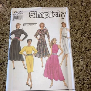 Simplicity 7801/7092 Misses' Raglan Ärmel Kleid Muster Gr. 12 14 16 ungeschnitten 1990 - Bild 1 von 3