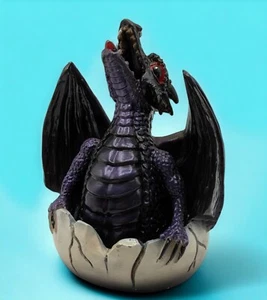 Hatching Baby Purple Dragon Incense Burner - Picture 1 of 7
