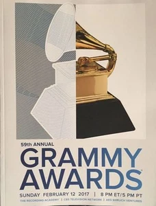 2017 GRAMMY AWARDS ANNUAL PROGRAM 59TH YEAR MUSIC MEMORABILIA ARETHA FRANKLIN  - Picture 1 of 1