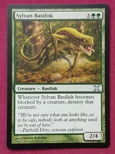 Magic The Gathering 10a EDICIÓN SYLVAN BASILISK tarjeta verde Magic The Gathering - Imagen 1 de 2