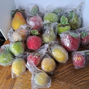 Sugared Fruit 18 Pc Variety of Sizes 2''-3.5'' - Picture 1 of 12