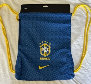 Nike Brasilien Nationalmannschaft Fußball Kordelzug Fitness Rucksack Einheitsgröße - Bild 1 von 4