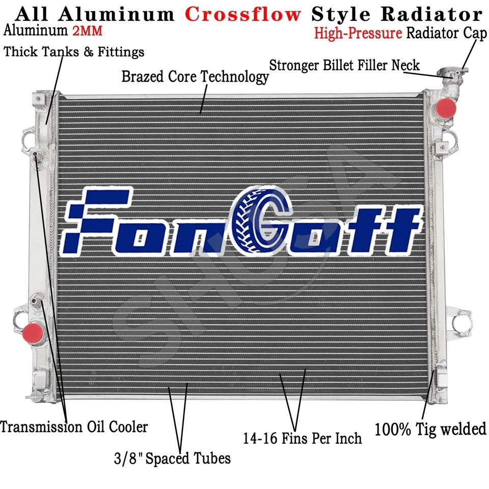 3 Row Aluminum Radiator fit 2005-2015,2014 Toyota Tacoma 2.7L L4 4.0L V6 AT/MT Foto 1 de 4