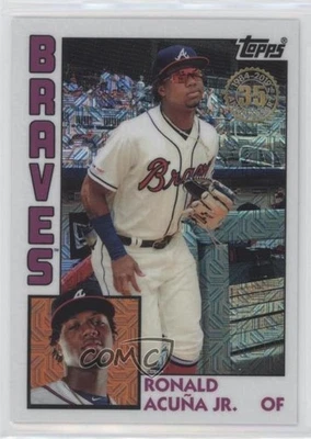 2019 Topps Update 1984 Topps Baseball Chrome Mojo Refractor Ronald Acuna Jr - Image 1 of 3