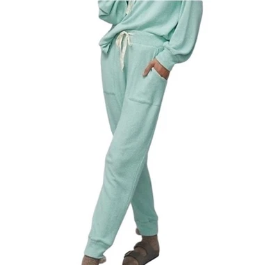 Pantalones de chándal acanalados Anthropologie Saturday Sunday Sammi azul turquesa talla L nuevos con etiquetas Foto 1 de 4