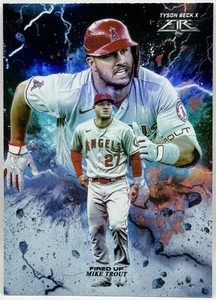 2022 Topps Fire X Tyson Beck - Fired Up Mike Trout #FIU-1 LAA - Picture 1 of 2