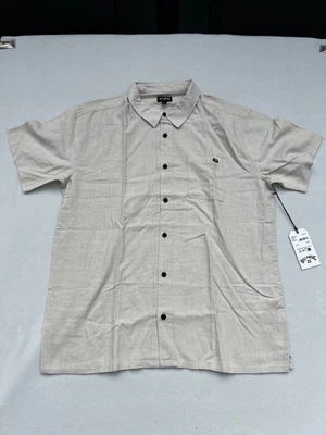 Billabong Men's Ricardo Shirt Large Beige Linen Lyocell Short Sleeve - Image 1 of 4