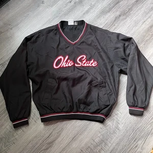Red Oak Ohio State Herren Schwarz Pullover V-Ausschnitt Medium M Buckeyes Windbreaker - Bild 1 von 7