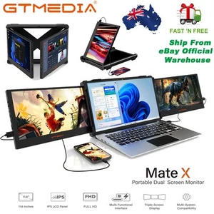 Portable Dual Monitor FHD 1080P IPS Triple Screen Extender For 13-17.3'' Laptops - Picture 1 of 24