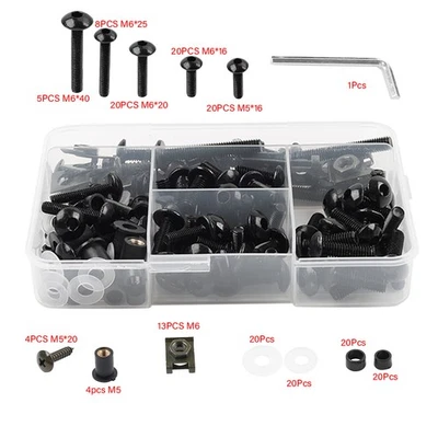 Kit de tornillos pernos de carenado aptos para Kawasaki KLR250 1984-2005 KLR650 2005-2018 Foto 1 de 4