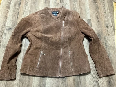 Antthony Jacket, Women's XL, Brown, Zip Pockets, Full Zip, Moto, 100% Leather - Image 1 of 4