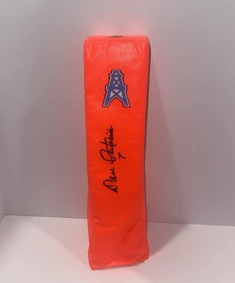 PILÓN DE TOUCHDOWN FIRMADO POR DAN PASTORINI HOUSTON OILERS FÚTBOL CERTIFICADO DE AUTENTICIDAD JSA Foto 1 de 2