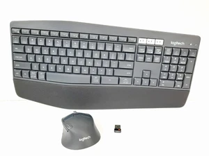 Logitech K850 Wireless Keyboard w/ M720 Mouse & Unifying Receiver, Tested Works - Picture 1 of 9