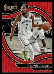 2020-21 Panini Select Red Wave Courtside Kevin Durant Brooklyn Nets #259 - Foto 1 di 2
