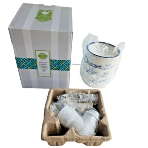 Scentsy Plug-in Mini Wax Warmer White Blue Dream It Live It Love It Inspiring - Picture 1 of 14