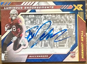 2020 Panini XR Tyler Johnson RC Auto Luminous Endorsements #02/49 Buccaneers RC - Picture 1 of 2