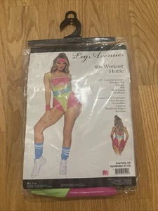 Leg Avenue 80s Workout Hottie Costume Halloween Size Large Romper Sweat Women’s - Picture 1 of 4